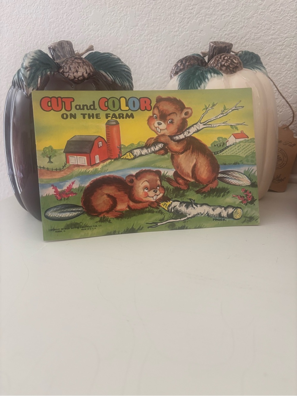 Vintage Cut and Color On The Farm, Arts and Arts and Craft, Decorative Art Print
